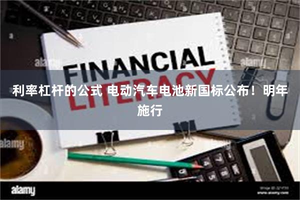 利率杠杆的公式 电动汽车电池新国标公布！明年施行
