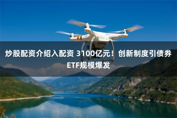 炒股配资介绍入配资 3100亿元！创新制度引债券ETF规模爆发